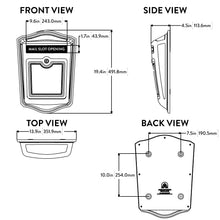 Load image into Gallery viewer, Maison Cast Aluminum Locking Wall Mount Mailbox Rubbed Bronze