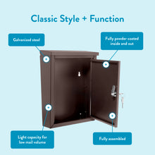 Load image into Gallery viewer, Chelsea Locking Wall Mount Mailbox Rubbed Bronze
