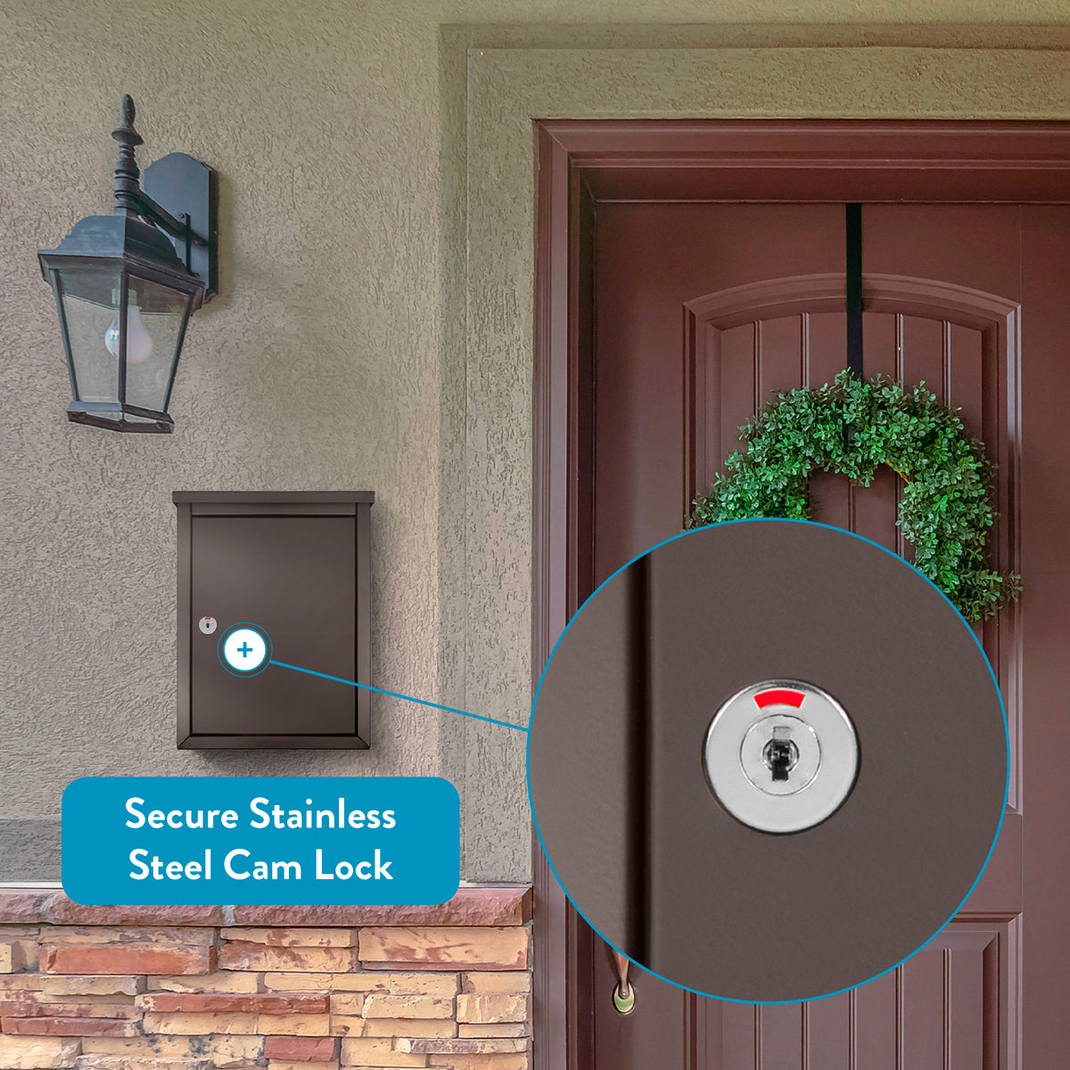 Chelsea Locking Wall Mount Mailbox Rubbed Bronze – ShopAMDirect