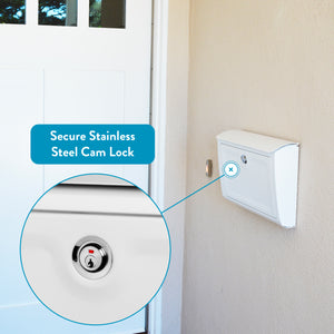 Whitman Locking Wall Mount Mailbox White – ShopAMDirect
