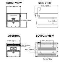 Load image into Gallery viewer, Oasis Eclipse Locking Post Mount Mailbox Pewter
