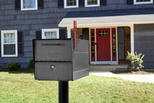 Load image into Gallery viewer, Oasis Eclipse Locking Post Mount Mailbox Pewter
