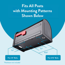 Load image into Gallery viewer, Barrington Post Mount Mailbox Black
